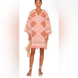Zimmermann Pink and Tan Patterned Terry Dress